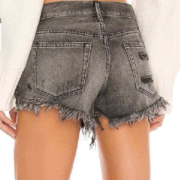 Twenty Black Distressed Jean Shorts - Picture 2 of 6